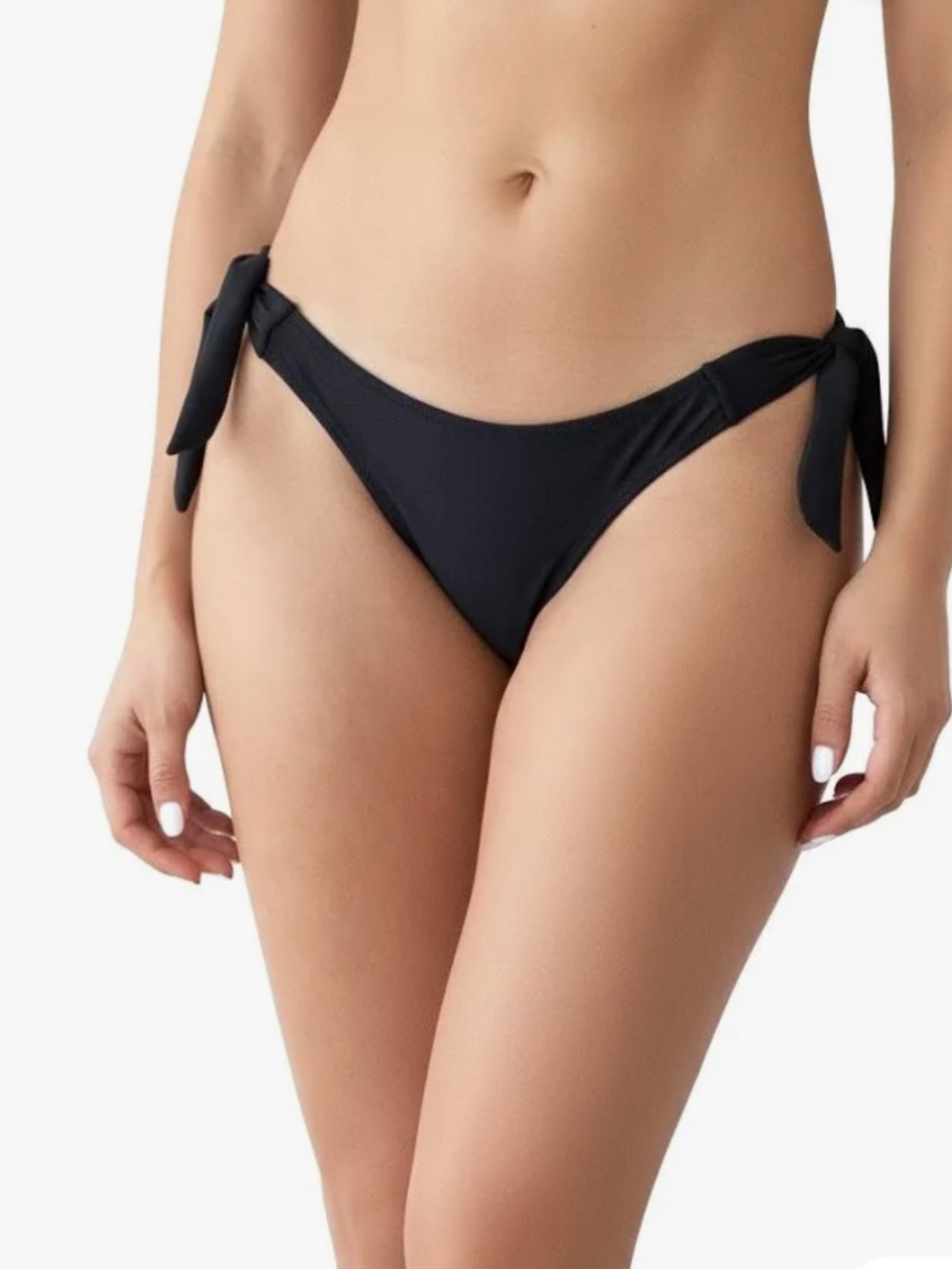 Betsey Johnson Black Bikini Bottom with Pink Lip Crystal size Small/Medium